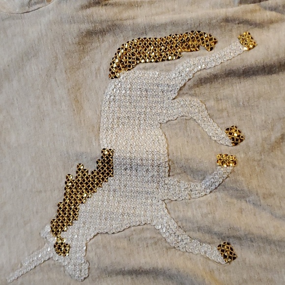 Girls Small Sequined Unicorn Long Sleeve Tee - Picture 2 of 3